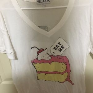 RARE Wildfox Alice in Wonderland Cake Tee shirt S